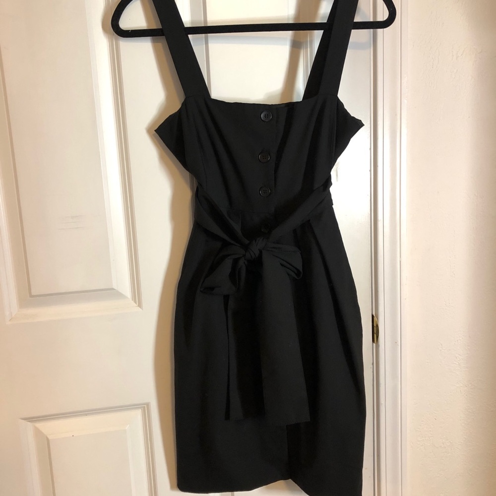 Theory black button up dress